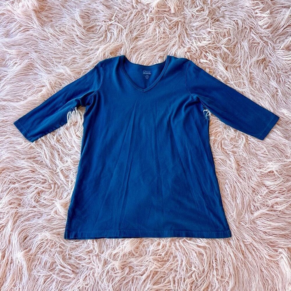 Blue Half Sleeve Top